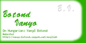 botond vanyo business card