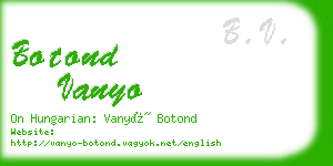 botond vanyo business card